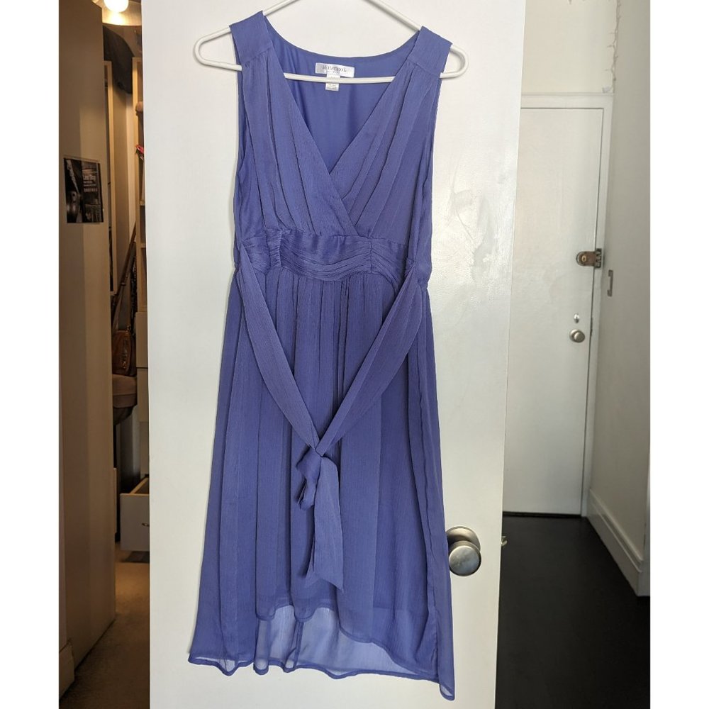 Motherhood Maternity Chiffon Cocktail Dress in Lilac Purple